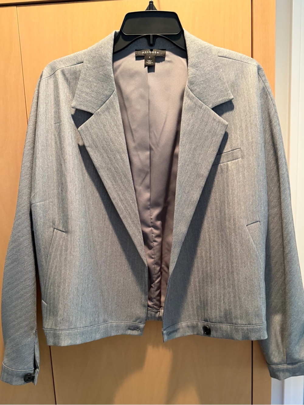 Halogen Light Gray Women's Tailored Blazer Jacket